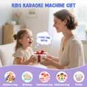 VERKB Karaoke Machine for Kids, Kids Toys for 3-12 Years Old Girls Birthday Presents, Portable Bluetooth Karaoke Speaker with 2 Microphones, Girls Gifts for Kid Party Christmas Birthday(Purple)
