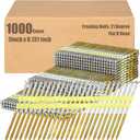 Therwen Framing Nails, 21 Degree, Flat D Head, Galvanized, Ring Shank, Plastic Row Fixed, 21 Degree Framing Nails for Use in All Pressure Treated Lumber (1000 Count,3 Inch x 0.131 Inch)