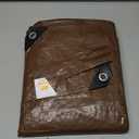 Multipurpose Protective Cover Brown Poly Tarp 10' x 15' - Durable, Water Resistant, Weather Resistant - 5 Mil Thick Polyethylene - by Xpose Safety