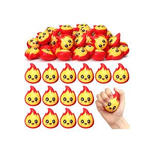 Soaoo 30 Pcs Fire Stress Balls Fake Fire Funny Squeeze Stress Relief Balls Toys for Adults Fidget Toy Therapy Fidget Appreciation Gifts for Christmas Office Coworker Birthday Office Stuffer