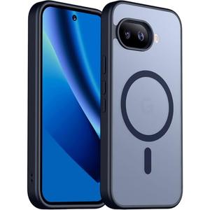 SPIDERCASE Magnetic for Google Pixel 10A Case, Military Grade Drop Protection Slim Translucent Matte Shockproof Anti-Fingerprint Phone Case for Pixel 10A, Blue