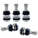 VOTNMIC 5Pieces TR416 Metal Valve Stems, Metal Tire Valve Stems, High Pressure Valve Stems Outer Mount Fits 0.453" and 0.625" Rim Hole, 1 1/2" Long (Silver)