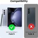 Nillkin Samsung Galaxy Z Fold 5 Case with Metal Kickstand [Slide Camera Cover] CamShield Silky [Liquid Silicone ] Case for Galaxy Z Fold 5 5G Slim Pockets Fit Protective Case Green