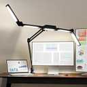 Neatfi (New Model) 3, 000 Lumens LED Desk Lamp, Dimmable, 360 SMD LEDs, 30W, CRI 95, Adjustable Light Modes, Task Lamps for Home Office, Study Lamp, Desk Light Bar (CCT with Clamp, Black, 44 Inches)