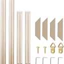 Texas Art DIY Wood Stretcher Bars for Canvas, Solid Wood Frame Kit, Easy to Assemble, Gallery Wrap for Oil Painting, Wall Posters, Customized Wooden Frame Kit for Diamond Painting, White, 20x30 Inch