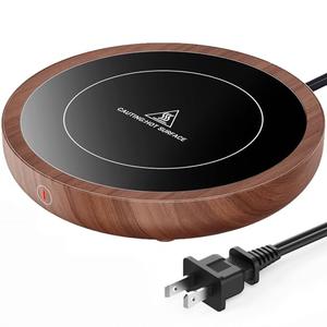 SWEETFULL Coffee Mug Warmer, 36W Electric Cup Warmer for Desk with 3-Temp Settings Advanced Temperature-Controlled Heating Coffee Gifts Accessories for Women Men Milk, Tea, Candle - Wood