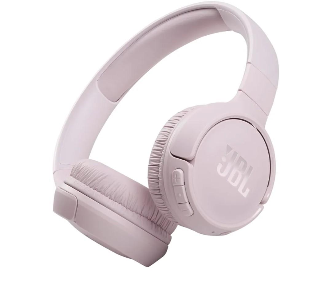 JBL Tune 510BT - Bluetooth headphones with up to 40 hours battery, microphone for call, foldable and comfortable, Android and iOs compatible (Rose)