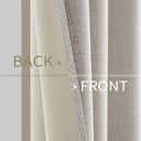 MIULEE Linen Textured Curtains for Bedroom Solid 100% Blackout Thermal Insulated Cream White Grommet Room Darkening Curtains & Drapes Luxury Decor for Living Room Nursery 52 x 63 Inch (2 Panels)