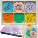 Bath Bombs, 6 pcs, Natural Essential Oil Aromatherapy Tablets, Relaxing Shower Steamers for Aromatherapy