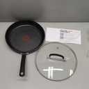 T-Fal Ultimate Hard Anodized Nonstick Fry Pan With Lid 12 Inch, Oven Broiler Safe 400F, Lid Safe 350F, Cookware, Pots and Pans, Kitchen Frying Pans, Skillets, Home, Dishwasher Safe, Black