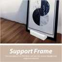 Veemoon Elegant Wooden Floor Mirror Stand Base Non-slip Support for Full Mirrors and Artwork Display Solid Wood Construction for Modern Interiors Deep Walnut Finish