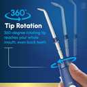 Waterpik Aquarius Water Flosser For Teeth Cleaning, Gums, Braces, Dental Care, Electric Power With 10 Settings, 7 Tips For Multiple Users And Needs, ADA Accepted, Blue WP-663