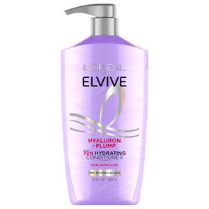 L'Oreal Paris Elvive Hyaluron Plump Hydrating Conditioner for Dehydrated, Dry Hair Infused with Hyaluronic Acid Care Complex, Paraben-Free, 26.5 Fl Oz