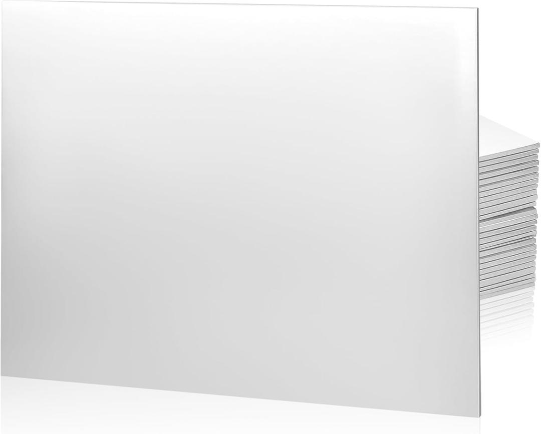 Jingmore 12 Pcs Sheet Rectangle Cake Drum Board Greaseproof Rectangle Cake Boards 1/4 Inch Thick Foil Corrugated Plate Drum Base for Desserts Display(17 x 25 Inch,White)