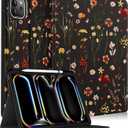 Wazzasoft for iPad Pro 13 Inch Case (Air M4 2026/M3 2025/M2 2024) - Smart Folio Case (Auto Wake/Sleep) with Build-in Pencil Holder for Apple Tablet Soft PU Leather Cover for Women Girls,Retro Floral
