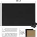 Cork Board with Linen Black,Bulletin Board 30"x20",Corkboards for Office Home School Message Board or Vision Board Decoration.