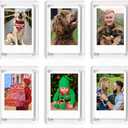 Magnetic Refrigerator Mini Picture Frames, 2.36x3.54 Acrylic Magnetic Clear Photo Frames, 2x3 Mini Film Picture Compatible with Instax/Polaroid Camera for Fridge/Locker/Wall, 6 Pack