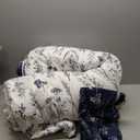 Bedsure King Comforter Set - Navy Bed Set, 3 Pieces Cute Floral Bedding, 1 Soft Reversible Botanical Flowers Comforter and 2 Pillow Shams