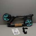 WAYPLUS Kick Scooter for Ages 6+,Kid, Teens & Adults. Max Load 240 LBS. Foldable, Lightweight, 8IN Big Wheels for Kids, Teen and Adults, 4 Adjustable Levels. Bearing ABEC9, (Aquas)