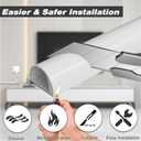 118" Silicone Cord Hider for Wall Mount TV,Self-Adhesive Cable Hider for 1 Cord(1/4" Diameter),Cable Management Under Desk,Cord Organizer,Cable Raceway Home & Office Trim,Cord Concealer Channel,White (Regular-118 inch)