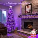 JMEXSUSS 200 LED Purple Solar Halloween Lights, 66 ft Rope Lights Outdoor Waterproof, PVC Tube Purple Christmas String Lights for Party Tree Fence Christmas