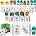 Cinnvoice 100 Set Bulk Gifts for Mothers Day Teacher Appreciation Gifts Nurse Week Employee Coworker Graduation Emotional Support Cute Resin Mini Ornaments Desk Pets Thank You Card Box (Owl)