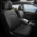 Highlander Seat Covers for Toyota Highlander 2014 2015 2016 2017 2018 2019 7 Seats Full Set Faux Leather, 3-Row Second Row Captain's Chairs, Car Seat Protectors Accessories - Black