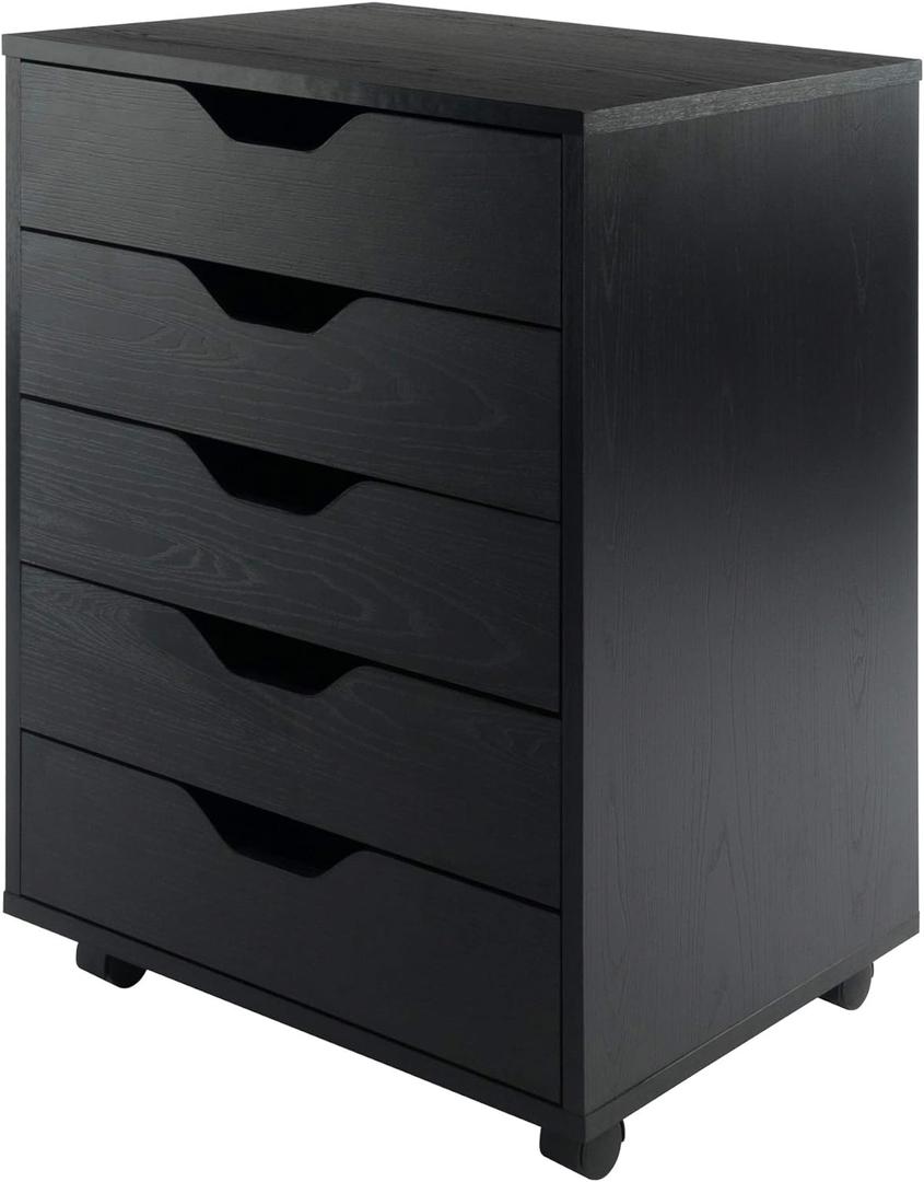 Winsome Halifax 5-Drawer Storage Cabinet, Black (20519)
