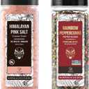 Soeos Himalayan Pink Salt and Rainbow Peppercorn Grinder Refills, 18oz Salt & 8oz Peppercorns, Kosher Seasoning Set for Cooking (13 Ounce (Pack of 2))