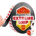 Super Sticky Magnetic Tape (10 feet x 1/2 inch) - Stong Magnet Strip with Adhesive Backing for DIY & Crafts - Easy to Cut and Mount on Fridges, Whiteboards & More (1/2 Inch x 10 Ft)