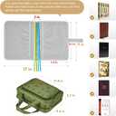 Bible Cover Case Deluxe with Gift Box - Water-Resistant Bible Cover Crossbody Bag for Large Print Bibles, Complete Study Kit with Bookmarks, Pens & Stickers, Green Butterfly