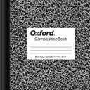 Oxford Marble Composition Book, 9 3/4 X 7 1/2 Inches, Wide Rule, Paperback, 100 Sheets, White (63795)