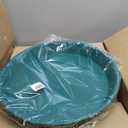 2 Pack of 16 17 inch Plant Saucer (15 inch Base), 2.3" Depth, Plant Trays for Pots, Plastic Plant Saucers for Indoors, Bird Bath Bowls, Flower Pot Drip Trays for Planter (17", Teal)