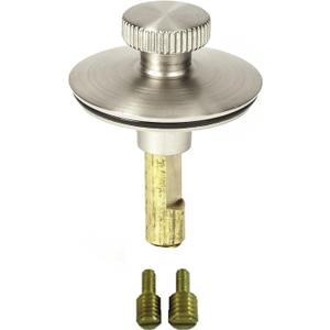 Lift n Turn, (Twist Close) Bath Tub/Bathtub Drain Stopper Includes 3/8" and 5/16" Fittings Brushed Nickel (No Hair Catcher)