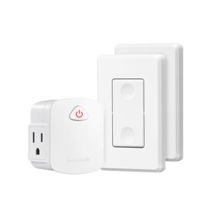 DEWENWILS Wireless Remote Wall Switch and Outlet, Remote Control Outlet Light Switch for Lamps, Fans, Expandable, 15A/1875W, 100ft RF Range, ETL Listed (1 Outlet and 2 Remotes)