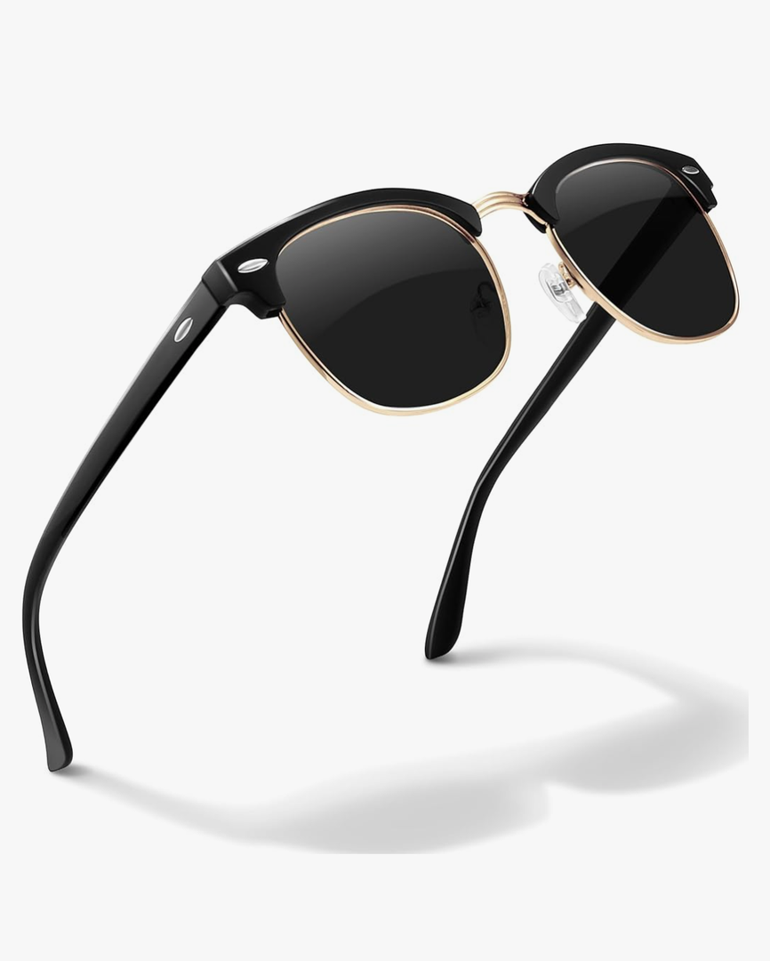 livho Rimless Trendy Polarized Sunglasses Men Women, Retro Sun Glasses for Men Women 2025, Semi Rimless UV Protection Shades
