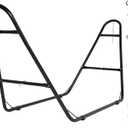Double Heavy Duty Steel Hammock Stand Only, 550 Pound Capacity, Portable, Easy Assembly, Adjustable for Indoor, Yard, Camping, or Outdoor, Patio LBS(Black)