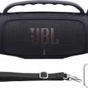 Silicone Case Compatible with JBL Charge 5 Portable Waterproof Bluetooth Speaker(Black Silicone Cover)