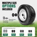 Taifa 13x5.00-6 Pneumatic Tire and Wheel with 5/8" Bearing