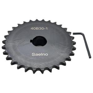 #40 Roller Chain Sprocket Type B 1 inch Bore 30 Tooth, Hardened Antirust 1045 Steel Drive Sprockets 40B30-1
