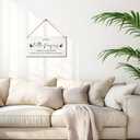 2 x Please Take Off Your Shoes Sign, No Shoes Sign for House, Shoes Off Sign for Home, Hanging Wall Decor for Entryway Front Door - 12 x 6 In