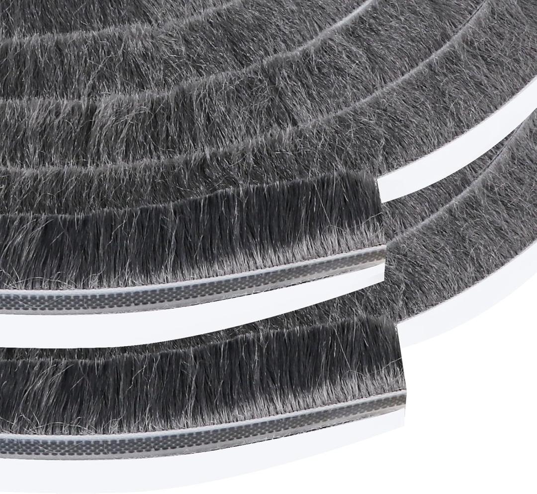 Door Gap Sliding Window High Viscosity Sealing Strip (0.9"x0.4"x32.8FT), Shock Absorbing Buffer Sound and Noise Reduction, Weatherproof Sealing Strip (Grey)