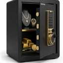 Safe Box 1.8 Cuft Home Office Safe, 17.7" Tall Security Cabinet with Digital Keypad, Dual Alarm System, Removable Shelf & Spare Keys for Cash, Jewelry, Documents