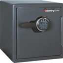 SentrySafe Black Fireproof Safe with Digital Push Button Keypad, Home Safe For Money, Documents, and other Valuables, 1.23 Cubic Feet, SF123ES