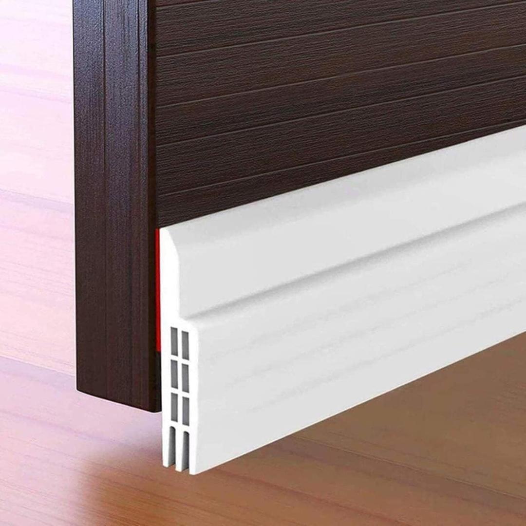1 Pc 100cm White Door Draft Stopper Seal Strip, Waterproof Self-Adhesive Rubber Door Bottom Weather Stripping Tape