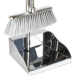 Indoor Soft Bristles Broom and Dustpan Angle Sweeping Dustpan and Broom with Long Handle for Kitchen Hardwood Floor Cleaning (Broom and Dustpan)