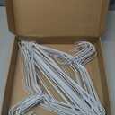 50 Pack Metal Wire Hangers Bulk 15.9 Inch 13Guage Dry Cleaner Hangers Thin Space Saving Suit Holder for Home Clothing (50, White)