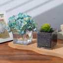 12 Pcs Clear Acrylic Flower Vase, 4 X 4 Inch Square Centerpiece Vases for Home Office Wedding Floral Decor, Modern Cube Containers for Plants Succulents Centerpieces