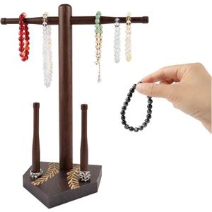 Framendino, Wooden Baseball Ring Holder Softball or Baseball Drip Necklace Holders Championship Ring Display Stand Gift for Friends