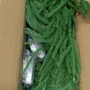 2Pcs 6 Ft Artificial Norfolk Pine Garland with 50 LED Lights, Winter Pine Christmas Garland with Lights, Real Touch Faux Greenery Garland for Mantle Fireplace, Table, Window, Outdoor Christmas Decorations